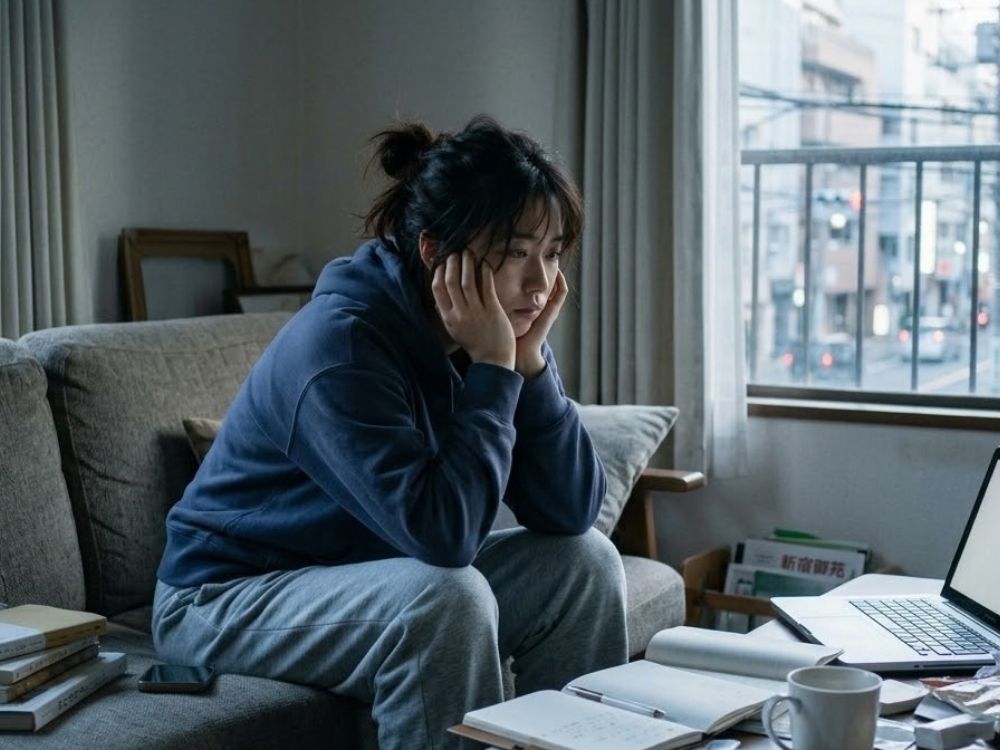 女性が落胆している画像